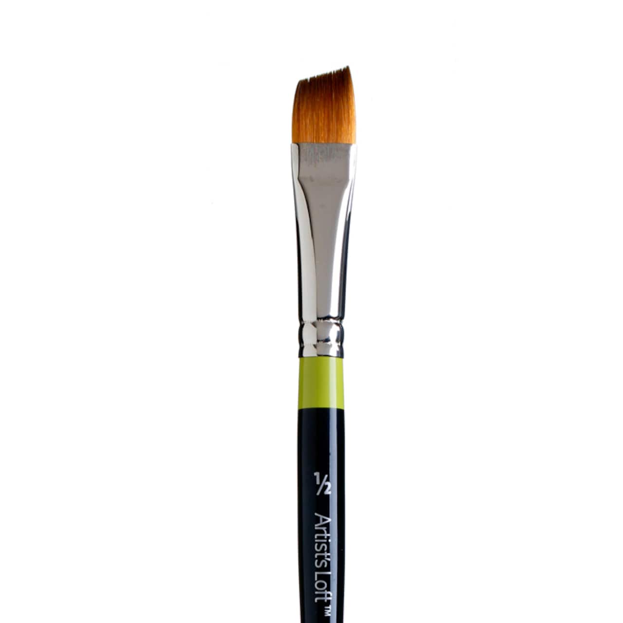 Golden Taklon Short Handle Angle Shader Brush by Artist&#x27;s Loft&#x2122; Vienna